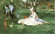 Edouard Manet The Monet Family in the Garden oil painting